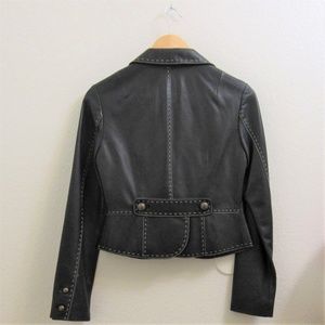 FAUX LEATHER BLACK JACKET